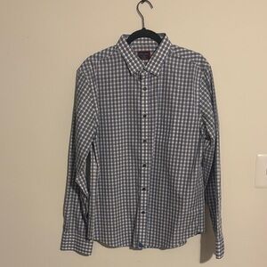 UNTUCKit Blue and White Checkered Casual Shirt
